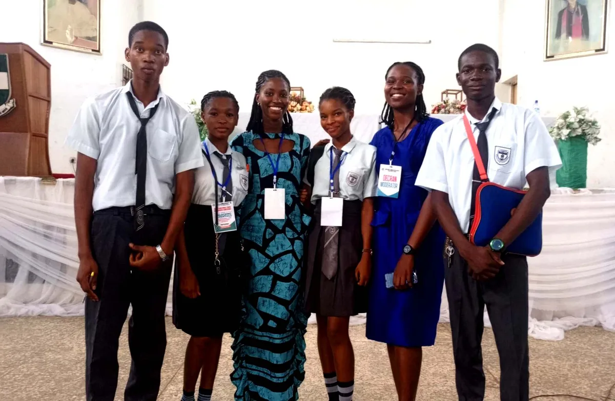 Teacher and students